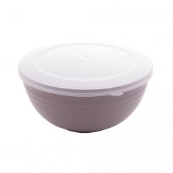 Conjunto 03 Bowls Com Tampa Bambu PP Lines Cinza 2430 Lyor