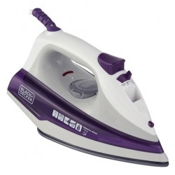 Ferro De Passar Roupa Black Decker Com Vaporizador Base Antiaderente Branco E Roxo Modelo Fx1000