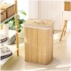 Cesto de Bambu com Tampa Retrátil Claro BM19232 Mimo