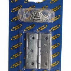 F - DOBRADICA GALVANIZADA 3 METAL NOBRE