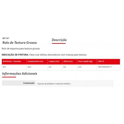 ROLO TEXT 23CM S/S 967 CONDOR