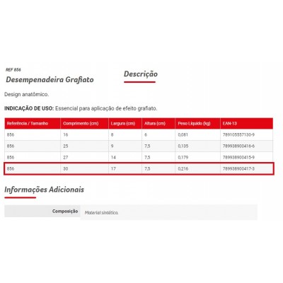 DESEMPENADEIRA GRAFIATO 17X30 856 CONDOR
