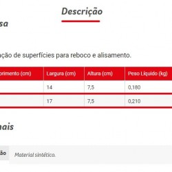 DESEMPENADEIRA PLAST LISA 17X30 874 CONDOR
