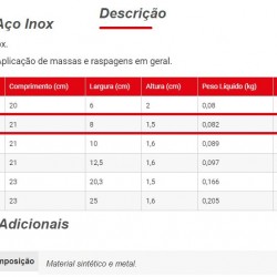 ESPATULA ACO INOX 08CM 867 CONDOR