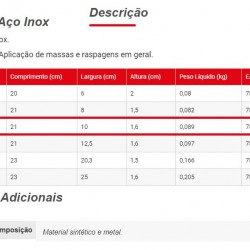 ESPATULA ACO 10CM 867 CONDOR