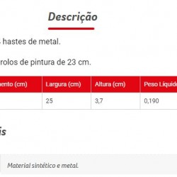 SUPORTE ROLO 23CM GAIOLA 909 CONDOR