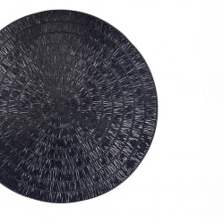 Jogo Americano Redondo Preto PVC para Mesa Posta 1 Pc BTC