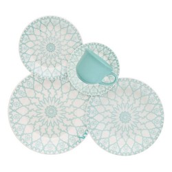 Aparelho E Jogo De Jantar E Chá 20 Peças Donna Mandala Biona