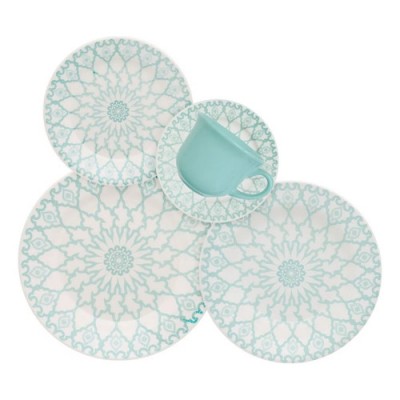 Aparelho E Jogo De Jantar E Chá 20 Peças Donna Mandala Biona