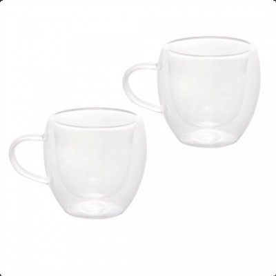 Conjunto 2 Xícaras de Café Parede Dupla Modern 80ml - Lyor