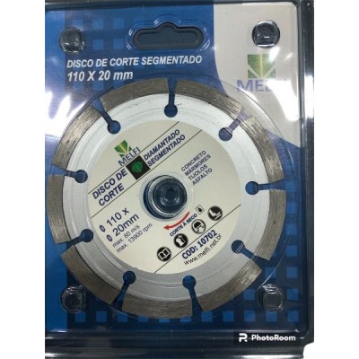 DISCO DIAMANTADO SEGMENTADO 4.1/2 110X20X20MM MELFI