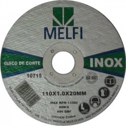 DISCO DE CORTE INOX 4.1/2 - 110X1,0X20MM MELFI