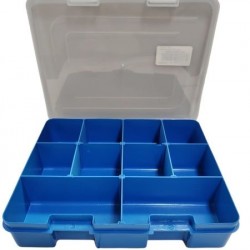 Caixa Organiz Medio 17X24 Crist/Az Global Plastic