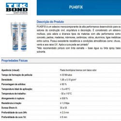 Adesivo Selante Pu40 Fix Br 387Gr Tekbond