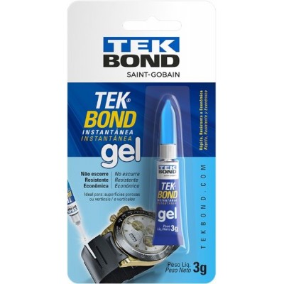 Adesivo Instantaneo Gel 3Gr Blister Tekbond