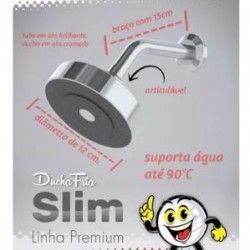 DUCHA SLIM ADV PAR BRACO CURTO GLOBAL PLAST