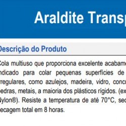 Araldite Transparente 06Gr Blister Tekbond