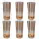 RJW0017 BTC - Conjunto 6 Copos Âmbar de Acrílico