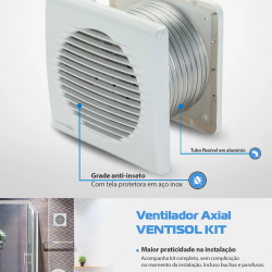 VENTILADOR EXAUSTOR DUTO 100MM BC VENTISOL
