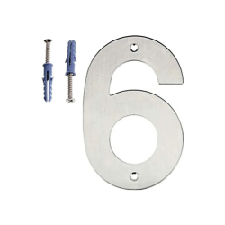 NUMERO RESIDENCIAL ACO INOX 6 6168 ANKOR