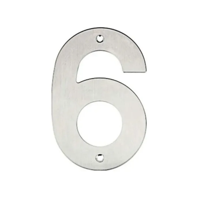 NUMERO RESIDENCIAL ACO INOX 6 6168 ANKOR