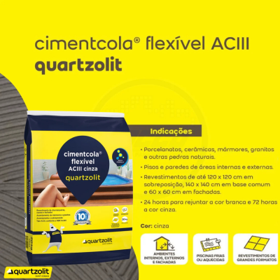 Argamassa Quartzolit Flexivel Ac3 20Kg