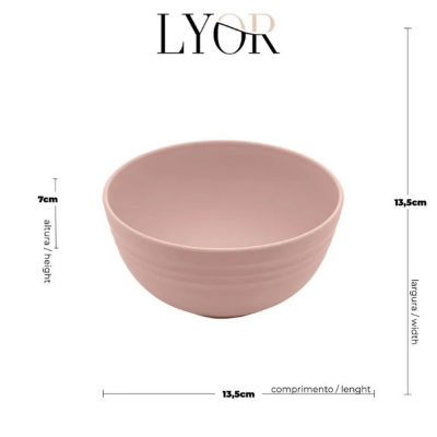Bowl Bambu PP Lines Salmão 13,5x7 1868 Lyor