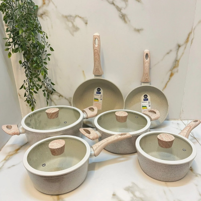 Jogo De Panelas Antiaderente 6pç Sirius Vanilla Brinox