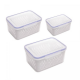 Conjunto 03 Potes Herméticos Com Cesto Plástico 221194 Lyor