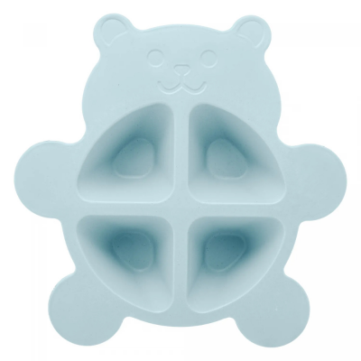 Conjunto Prato C/02 Talheres Bambu Baby Bear Azul 5412 Lyor