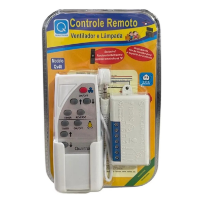 Controle Remoto Qualitronix QV40 P/ Ventilador e Lampada