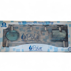 Kit 5 Acessorios para Banheiro de Inox - POLAR METAIS