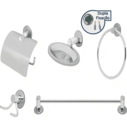 Kit 5 Acessorios para Banheiro de Inox - POLAR METAIS