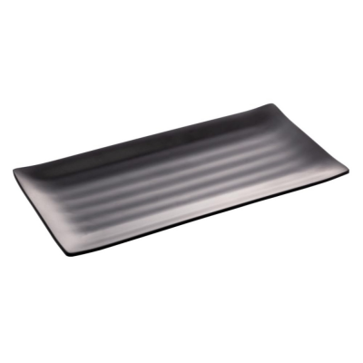 Travessa Retangular Melanina Toquio 30Cm Preta 2839 Lyor