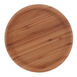 Bandeja De Bambu Redonda 20X20X2,0CM Servir Decorar - Lyor