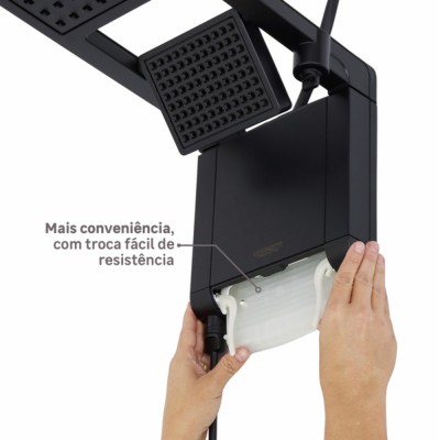 Chuveiro Lorenzetti Acqua Duo Preto Fosco 127V 5500W