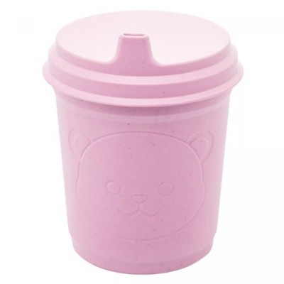 Copo Com Tampa Bambu e PP Baby Bear 400ml Rosa 221238