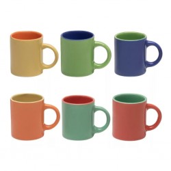 Mini Canecas Bicolor para Café com 6 Peças CR501 Mimo