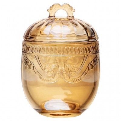 Açucareiro com Colher e Tampa Imperial 240ml Âmbar Metalizado Cristal Ecológico - 221040 Lyor