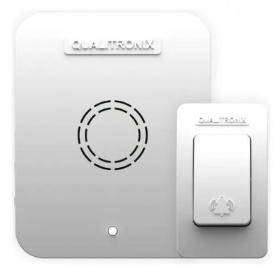 Campainha Sem Fio 150m Anti Furto Branco QC1 Qualitronix