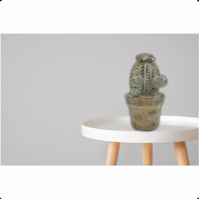 Cacto Decorativo em Resina Marrom BTC