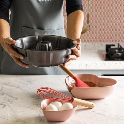 Batedor de Ovos Lyor Silicone Com Cabo Bambu Charmy
