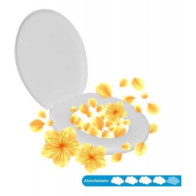 Assento Vaso Sanitário c/ Almofada Oval Almofadado Perfumado Astra Branco