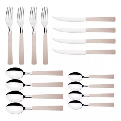 Faqueiro Brinox Aço Inox Rivieira Vanilla - 16 Peças BRINOX