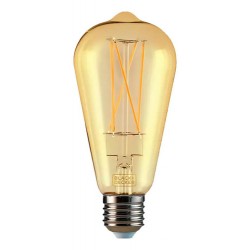 O - LAMPADA LED FILAMENTO ST64 AMBAR 03W 2200K B&D