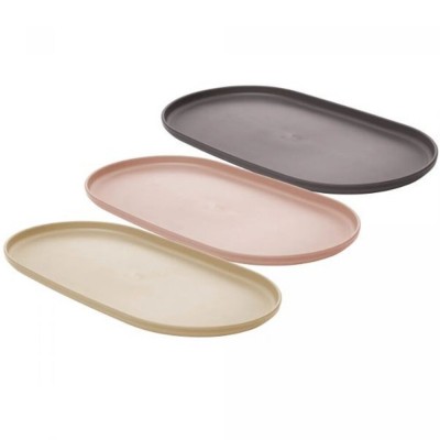 Travessa Oval Bambu PP Lines Salmão 21cm 220837 Lyor