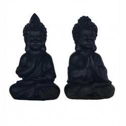 Conjunto 3 Peças Decorativas em Resina Preto NA3006 BTC