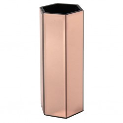Vaso Hexágono de Espelho na Cor Bronze - KV0219 BTC