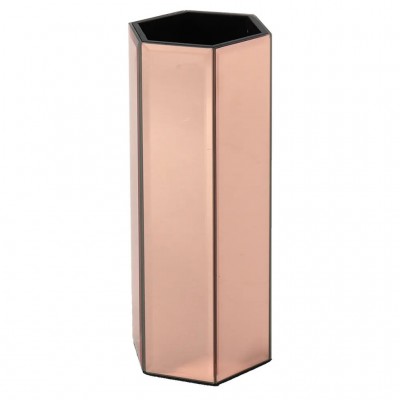 Vaso Hexágono de Espelho na Cor Bronze - KV0219 BTC