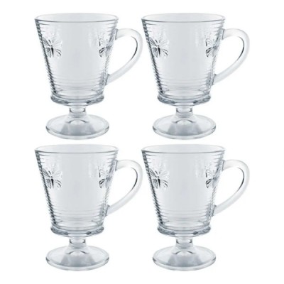 Conjunto 04 Tacas Para Cappuccino Lines Butterfly 21046 Wolff